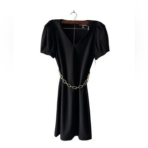 NWT Karl Lagerfeld black short sleeve mini dress size‎ S